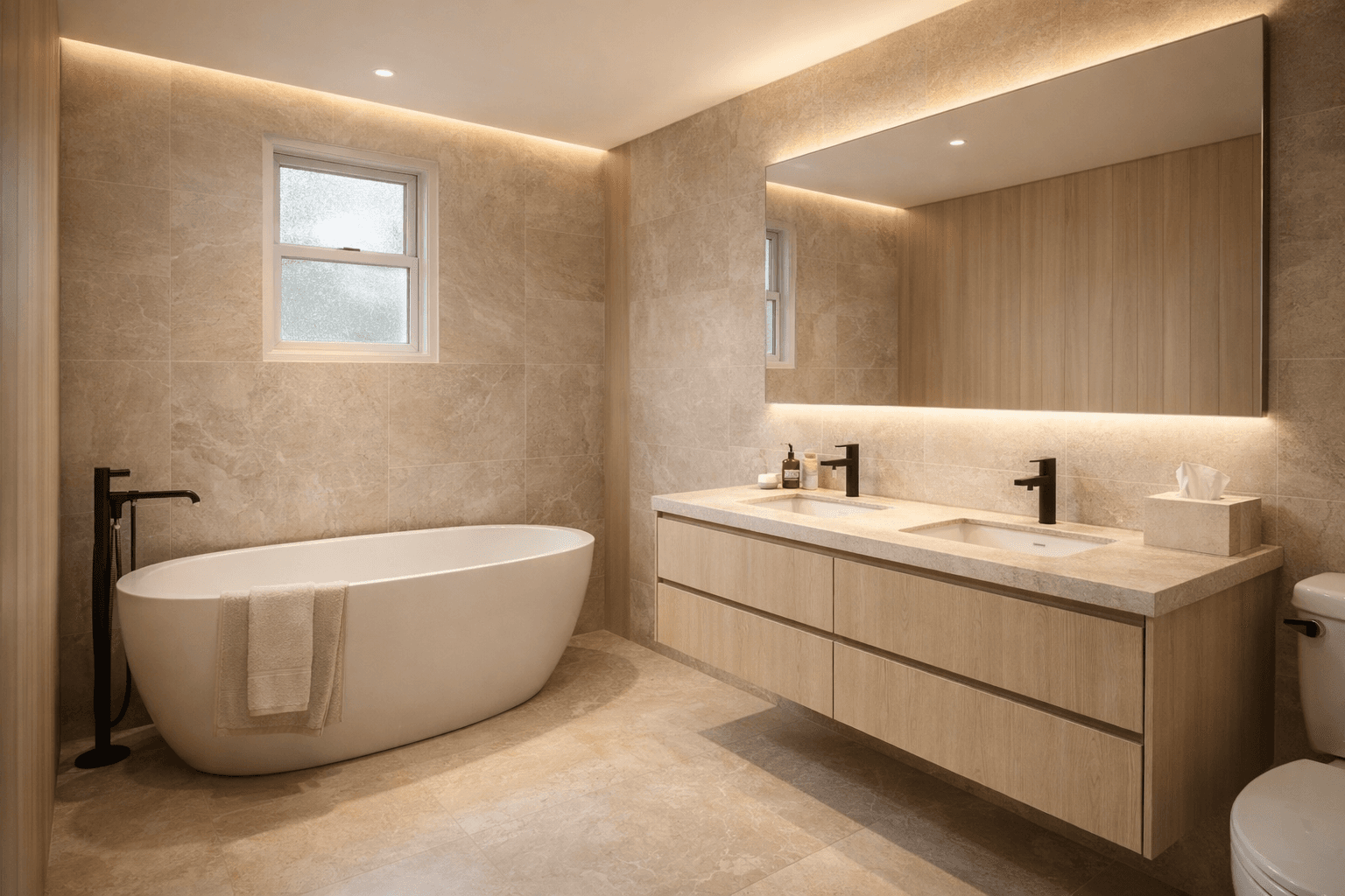 After: Salle de bain principale à Westmount